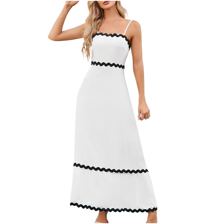 YUTK Party Dresses for Women 2024,Women'S Summer Casual Loose Sleevless Crew Neck Dress,White,L, Size: Large YUTK Party Dresses for Women 2024,Women'S Summer Casual Loose Sleevless Crew Neck Dress,White,L, Size: Large
