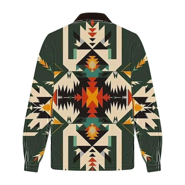 Aztec Coat Retro Ethnic Print Jacket Jackets For Men Western Aztec