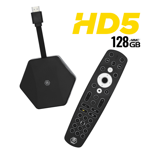 BuzzTV HD5 128GB - 4K UHD Android Dongle Media Streaming Player. 4GB RAM / 128GB Memory / 2T2R Dual Band Wi-Fi
