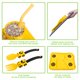 thumbnail image 5 of Platos para niños pequeños - Juego de utensilios para comer para niños pequeños con cuchara, tenedor y pajita extraíble - tema de construcción Utensilios para niños pequeños - Juego de alimentación de, 5 of 5