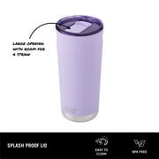BUILT Torrent 20 oz Double-Wall Insulated Stainless Steel Tumbler Water Bottle, Lavender