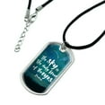 thumbnail image 2 of The Sky is the Daily Bread of the Eyes Emerson Quote Inspirational Military Dog Tag Pendant Necklace with Cord, 2 of 5