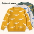 thumbnail image 6 of Godderr Kids Toddler Knit Sweaters for Boys Pullover Sweaters Undershirt Fall Crew Neck Sweater Kids Dinosaur Printing Leisure Knit Sweaters, 6 of 6