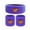 Purple, variant on Pebbuoy 1 Set Kids Sports Headband Wristband Ball Embroidery Stretch Breathable Sweat Absorbing Boys Girls Knitted Basketball Volleyball Wrist Protector Sweatband