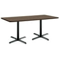 thumbnail image 2 of KFI Studios Mode 3' x 6' Counter Height Dining Table, Rive Cherry, Black X Base, 2 of 3