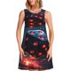 thumbnail image 1 of Disketp Cosmic Red Sparkle Dice para Vestido sin Mangas para Mujeres, Vestidos de Verano para Mujeres, Casual y Holgado para la Playa, 1 of 7