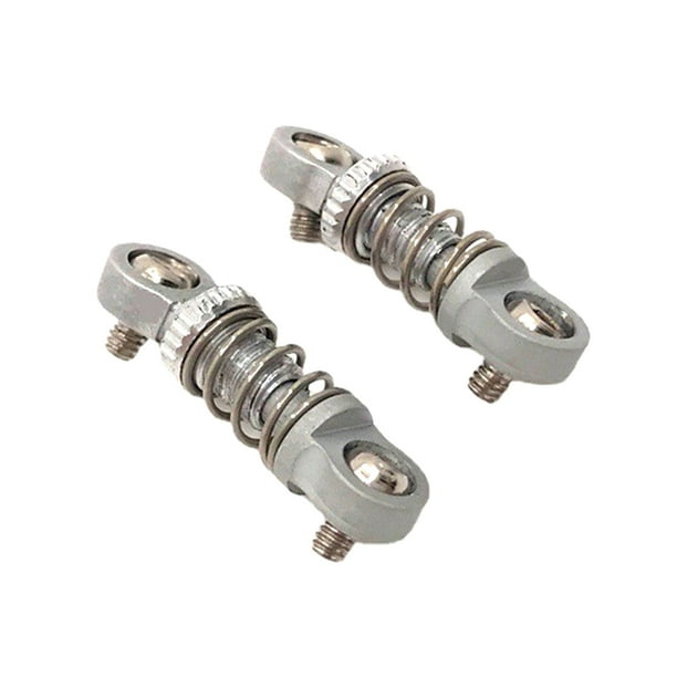 Vogacara Paquete de 2 amortiguadores 1:28 Control remoto oruga coche simulación amortiguador modificación reparación piezas reemplazo para MINI-Q9 Kits de construcción modelo Plata Vogacara FN011030-04