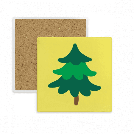 

Pine Tree Green Gradient Coaster Cup Mug Square Holder Absorbent Stone 2pcs