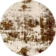 thumbnail image 1 of Ahgly Company Indoor Round Abstract Desert Sand Beige Abstract Area Rugs, 5' Round, 1 of 6