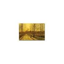 Trademark Fine Art "In the Golden Gloaming" Canvas Art by John Atkinson Grimshaw