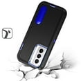 thumbnail image 2 of GSA PEAK 3in1 Toughest Hybrid with Stand Case For Samsung Galaxy S22 Black/Blue, 2 of 3