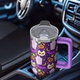 thumbnail image 5 of Halloween Tumbler 30 oz with Handle and Straw Ghost Skeleton Pumpkin Tumbler Halloween Birthday Gifts Insulated Travel Bottle, 5 of 5