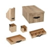 Faux Wood Desk Organization Set, Ash, 6-Piece