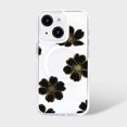 thumbnail image 1 of Caseco Mag-SafeiPhone 15 Black Flower Clear Case, 1 of 5