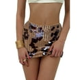 thumbnail image 3 of Bovxnpu Women Skirt Womens Bodycon Mini Skirts Sequin Skirt Sparkly Stretchy High Waisted Glitter Skirt for Night Out Party Beach Vacation Summer Outfits, 3 of 5