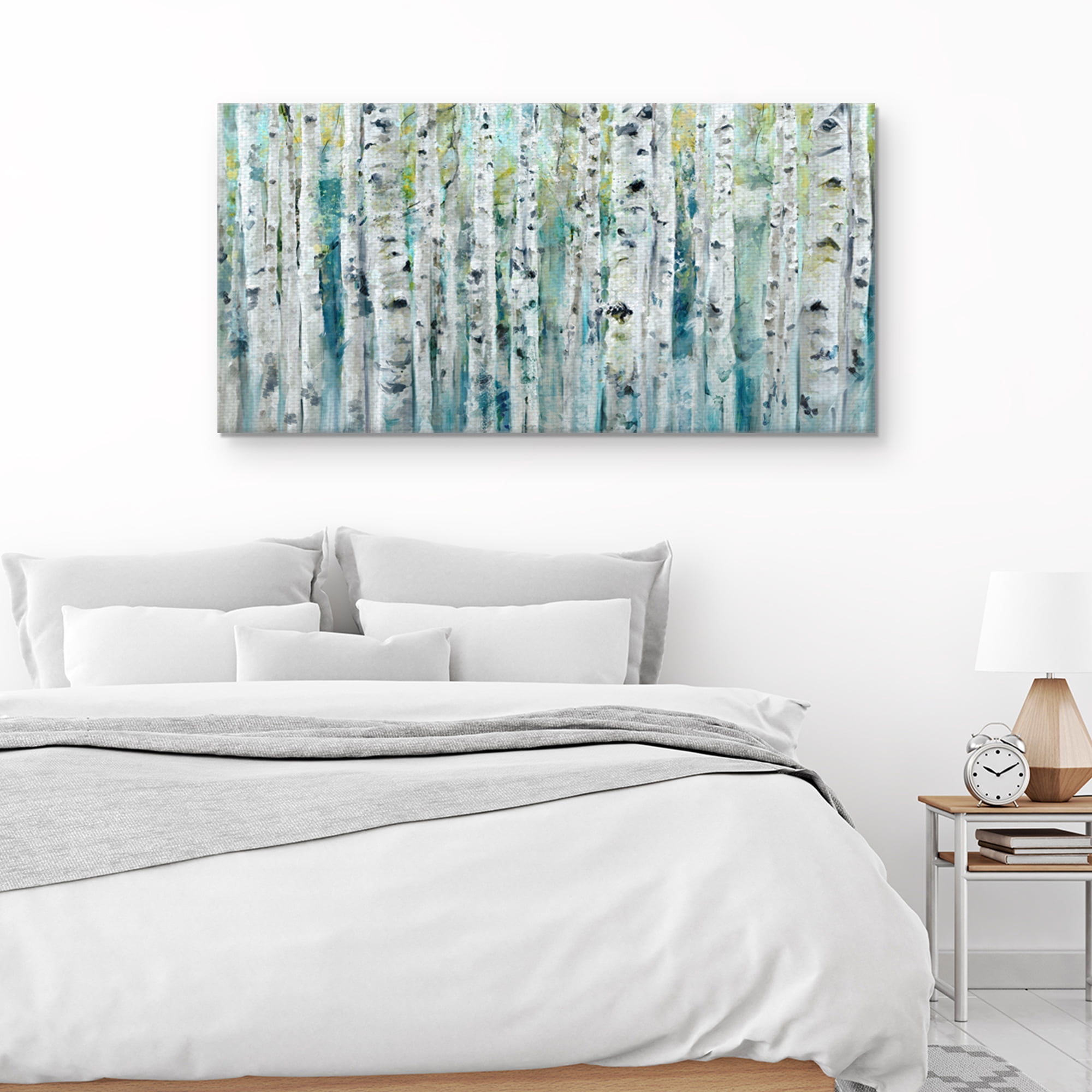 Masterpiece Art Gallery Spring Birches Blue Forest by Studio Arts Canvas Art Print
