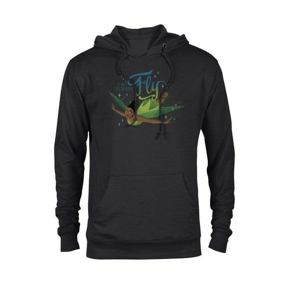 Disney Peter Pan & Wendy Tinker Bell I’m Always Fly Disney  - Pullover Hoodie for Adults - Customized-Black