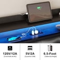 thumbnail image 3 of Cama Matrimonial FABATO con cabecera Puertos USB Luces LED, 3 of 7