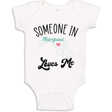

Long Distance Gift for Baby Someone Loves Me Out Of State Infant Bodysuit One Piece