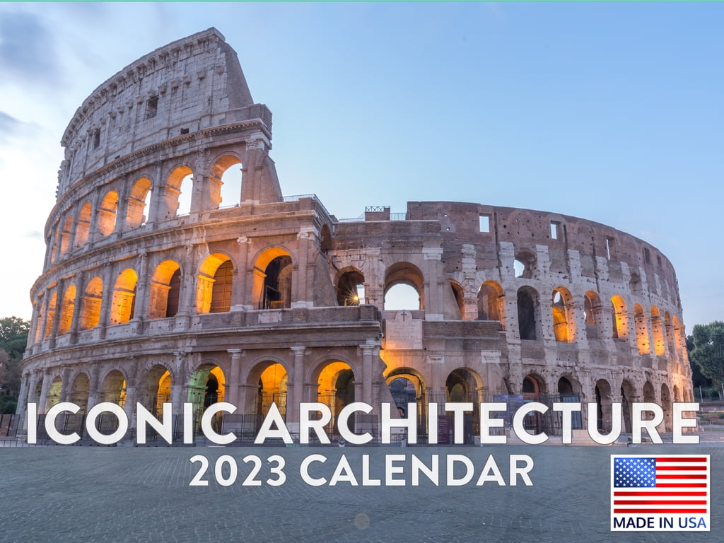Iconic Architecture Calendar 2023 Monthly Wall Hanging Calendars Famous