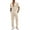 Light Coffee, variant on Coshow Men's 2 Piece Outfit Casual Short Sleeve Button Down Shirt Beach Summer Loose Pant Sets