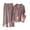 Pink, variant on Annhoo Womens Cotton Linen 2 Pieces Outfits Long Sleeve Button down Shirts with Wide Leg Pants Lounge Sets Tracksuit