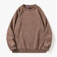thumbnail image 2 of Lmnyox Sweatshirts for Women Vintage Loose Solid Color Crew Neck Pullover Casual Long Sleeve Tops, 2 of 7