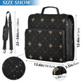thumbnail image 3 of Haosy 3 Ring Zipper Binder with Shoulder Strap Waterproof Trapper Keeper 2 Inch D-Ring 500 Sheets Capacity, Luxury Gold Stars Dot, 3 of 8