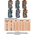 thumbnail image 2 of Sexy Dance Summer Short/Long Sleeve Flowy Tunic Tops for Women High Low Hem Boho Kaftan T Shirt Lady Plus Size Round Neck Blouse Tee, 2 of 2