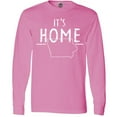 thumbnail image 3 of Inktastic It's Home- State of Iowa Outline Distressed Text Long Sleeve T-Shirt, 3 of 5