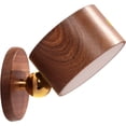 thumbnail image 1 of Aplique de pared magnético de madera, luces de pared LED giratorias de 360 ​​° Luces recargables USB Luz regulable con pilas Luz de gabinete magnética Iluminación del hogar, 1 of 5