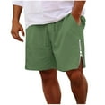 thumbnail image 2 of Aueoeo Men's Sports Shorts Casual Elastic Waist Drawstring Shorts Pockets Summer Beach Vacation Yoga Golf Shorts With Side Zipper, 2 of 7