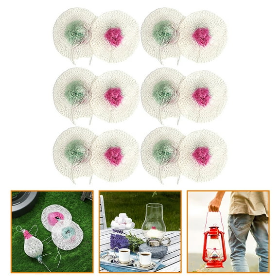 HEATSHAKING Outdoor Gas Light Mantle Rayon 12Pcs 3.54X3.54X0.08in