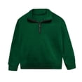 thumbnail image 4 of EnJoCho Boys' Quarter Zip Sweatshirt Kids Long Sleeve Pullover Tops Tween Boys Fall Fashion School Prep𝗉y Solid Cute Clothes, 4 of 9