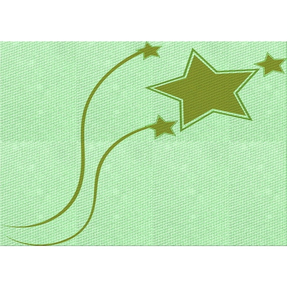 Ahgly Company Indoor Rectangle Patterned Mint Green Area Rugs, 5' x 8'