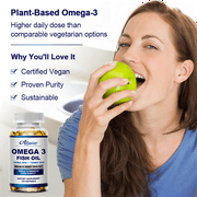 Alliwise Fish Oil Softgels - Omega 3 Supplement - EPA + DHA - Heart & Brain Health Supplements - 120 Pcs