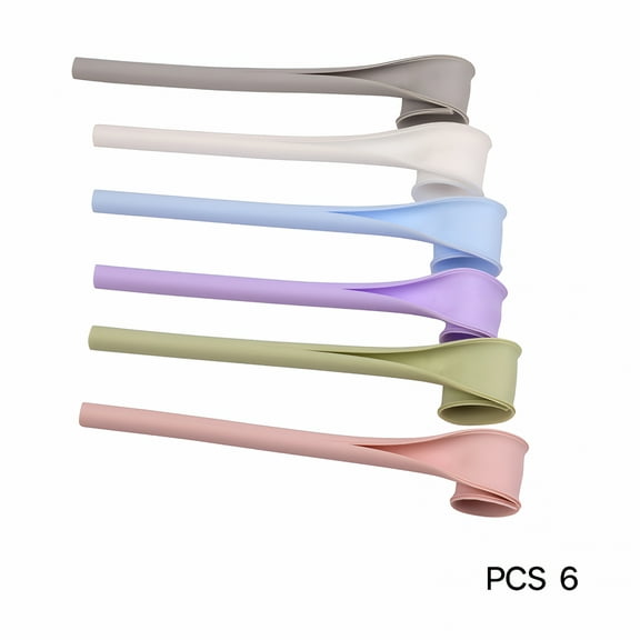 ACDANC Reusable Silicone Drinking Straw,6 Pieces Openable and Washable Food Grade Long Snap for Any Bottles Silicone for Kids Silicone Straws Reusable