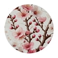 thumbnail image 2 of PIKWEEK  Cherry Blossom Pink Flowers Fitted Round Tablecloth Waterproof Table Cloth with Elastic Edge Wipe Clean Table Cover for Indoor Outdoor, 2 of 7