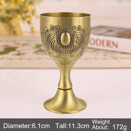 

GYZEE Vintage Wine Cup Tea Cups Goblet Home Metal Art Craft Ornaments 40/100Ml