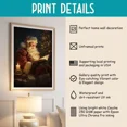 thumbnail image 2 of Vintage Christmas Wall Art Santa Reading Book Printable Christmas Oil Poster, Matte Canvas Stretched, Posters for Room Bedroom Living Room Bathroom Wall Decor, Posters & Art Prints, Gift., 2 of 7