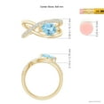 thumbnail image 3 of ANGARA Natural Criss Cross Pear Shaped Aquamarine Ring with Diamond Accents in 14K Yellow Gold for Women (Size-8x6mm) | March Birthstone, Anniversary, Jewelry Gift for Women | Natural Aquamarine Ring, 3 of 7