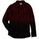thumbnail image 1 of Ecko Unltd. Camisa con botones de franela ligera desteñida para hombre, rojo, mediano, 1 of 1