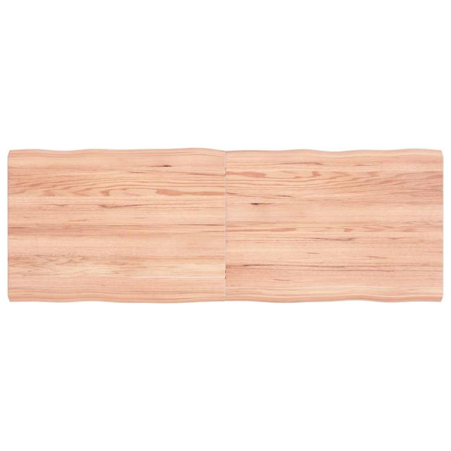 vidaXL Table Top Light Brown 140x50x(2-4)cm Treated Solid Wood Live Edge