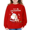 thumbnail image 3 of XIYNBAOK Christmas Tshirts Christmas T Shirts Family Christmas Bow Shirt Girls White Top Trendy Clothes Boys Clothes Size 6 3t Clothes, Red 13-14 Years, 3 of 6