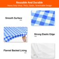 thumbnail image 3 of Picnic Table Cover With Bench Covers   Fitted Table Covers Vinyl Tablecloth with Flannel Backing For 6 Foot Tables  Elastic Edge Waterproof for Home Goods Indoor Outdoor Patio  Black Whit, 3 of 7