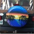thumbnail image 5 of Tire Cover Central Beach Sunset Black Vinyl (Select Size/Camera in Menu) 245/75r17, 5 of 5
