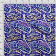 thumbnail image 4 of oneOone Cotton Flex Medium Blue Fabric Kids Fabric For Sewing Printed Craft Fabric By The Yard 40 Inch Wide, 4 of 4