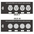 thumbnail image 4 of 2Pair 4-Channel 3-Pin XLR Audio and Over Network Cable Extender, DMX512 Network Signal Extender 1 Male+1 Female, 4 of 7