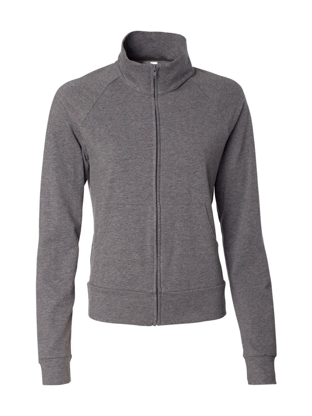 BELLA Ladies' Cotton/Spandex Cadet Jacket, Color Deep Heather, Size