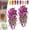 Purple&red, variant on UV Resistant Hanging Artificial Morning Glory Vine, Outdoor Faux Flowers for Porch Balcony Patio, Lifelike Cascading Fake Plants for Garden Fence Window Box Home Decor (2, Purple&Red)